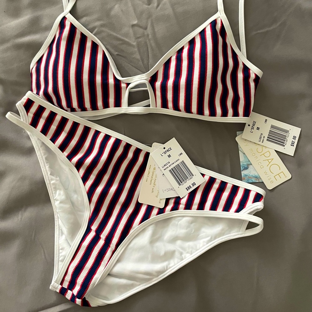 L*Space Lay It On The Line Ross Bikini Set - Sz M